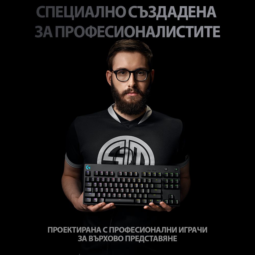 Геймърска клавиатура Logitech G Pro TKL GX Clicky Blue - 920-009392