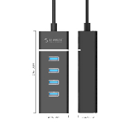 Orico хъб USB3.0 HUB 4 port black - W6PH4-U3-V1-BK