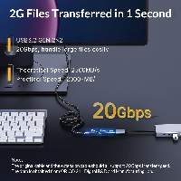 Orico кабел Cable USB 3.2 Gen2x2 - Type-C Male to Female Extension PD100W 20Gbps 1.0m Black - CY32-10-BK