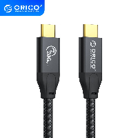 Orico кабел Cable USB 3.2 Gen2x2 - Type-C to Type-C PD100W 20Gbps 0.5m Black - CM32-05-BK