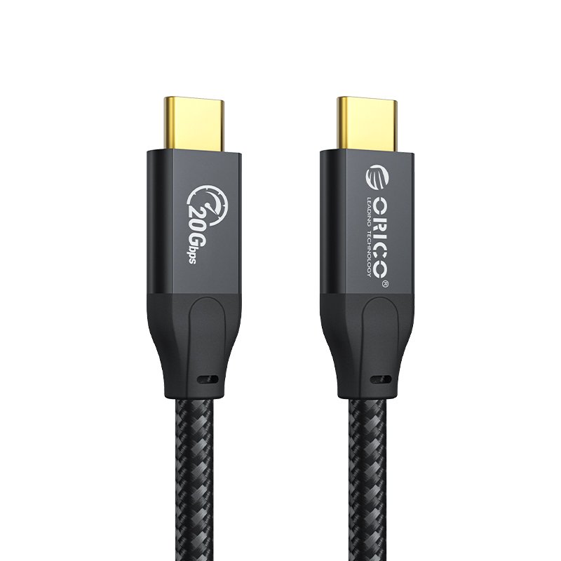 Orico кабел Cable USB 3.2 Gen2x2 - Type-C to Type-C PD100W 20Gbps 0.5m Black - CM32-05-BK