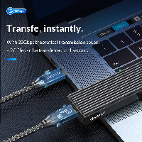 Orico кабел Cable USB 3.2 Gen2x2 - Type-C to Type-C PD100W 20Gbps 0.5m Black - CM32-05-BK