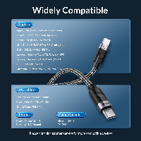 Orico кабел Cable USB C-to-C PD 100W Charging 1.5m Black - C2CZ-BK-15
