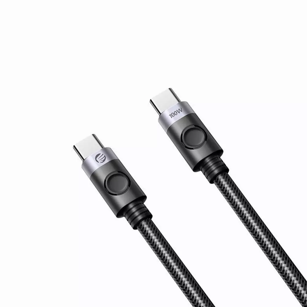 Orico кабел Cable USB C-to-C PD 100W Charging 1.0m Black - C2CZ-BK-10