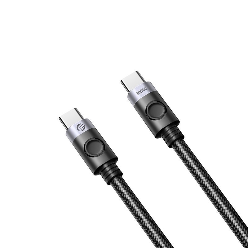 Orico кабел Cable USB C-to-C PD 100W Charging 1.0m Black - C2CZ-BK-10