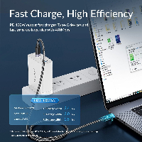 Orico кабел Cable USB C-to-C PD 100W Charging 1.0m Black - C2CZ-BK-10