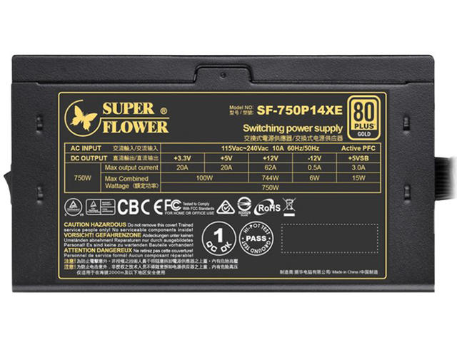 Захранване Super Flower Legion GX Pro 750W 80 Plus Gold PSU - SF-750P14XE