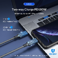 Orico кабел Cable USB4.0 40Gbps M/M 0.5m Black PD100W - U4A05-BK