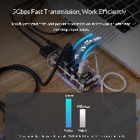 Orico хъб USB3.0 HUB 4 port Transparent - F4U-U3-CR