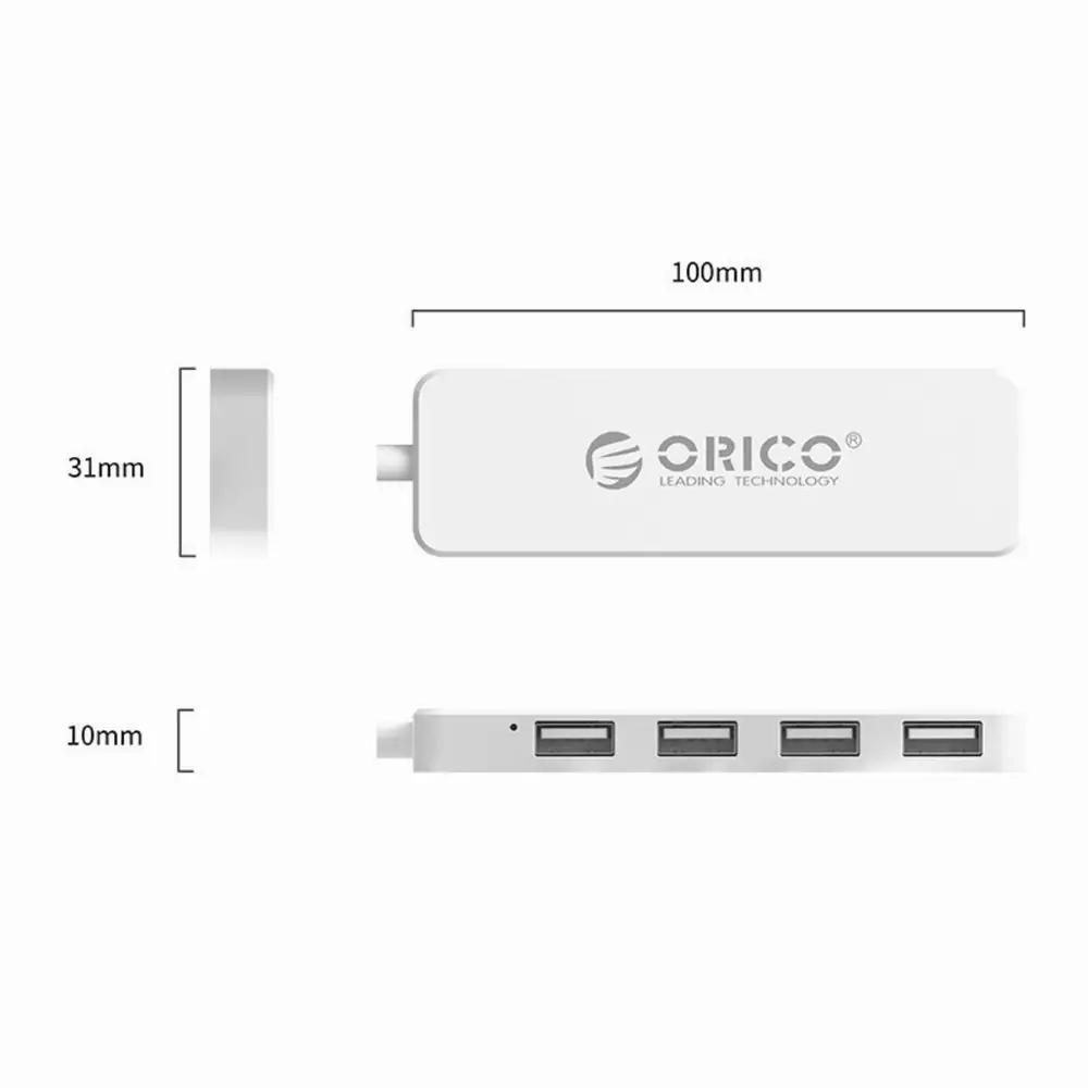 Orico хъб USB2.0 HUB 4 port White - FL01-WH