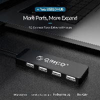 Orico хъб USB2.0 HUB 4 port White - FL01-WH