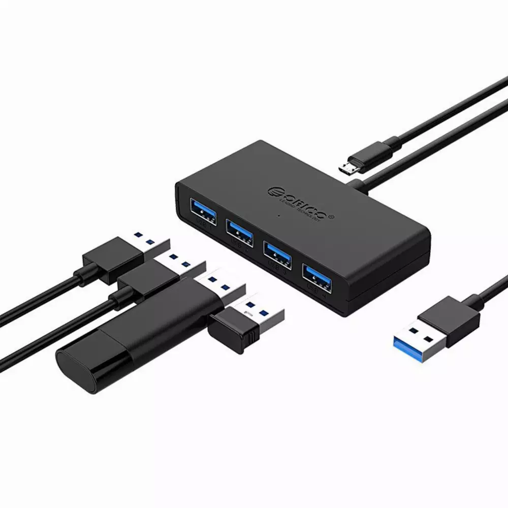 Orico хъб USB3.0 HUB 4 port black - G11-H4-U3-03-BK