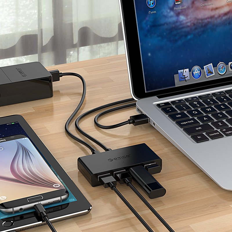 Orico хъб USB3.0 HUB 4 port black - G11-H4-U3-03-BK