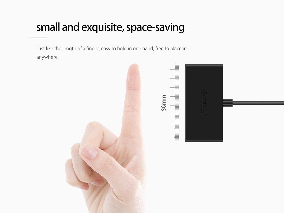 Orico хъб USB3.0 HUB 4 port black - G11-H4-U3-03-BK