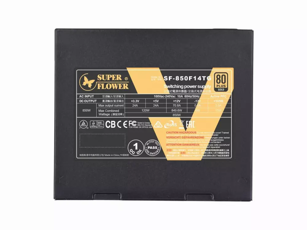 Захранване Super Flower Leadex V Gold Pro 850W PSU - SF-850F14TG
