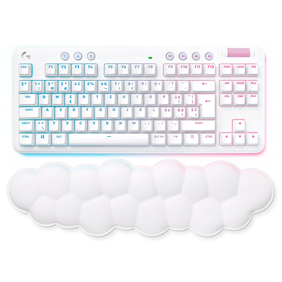 Геймърска клавиатура Logitech G715 Wireless TKL Gaming Keyboard GX Linear White - 920-010692