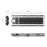 Външна кутия Orico TCM2-C3-BK Storage Case M.2 NVMe M-key USB 3.1 Type-C
