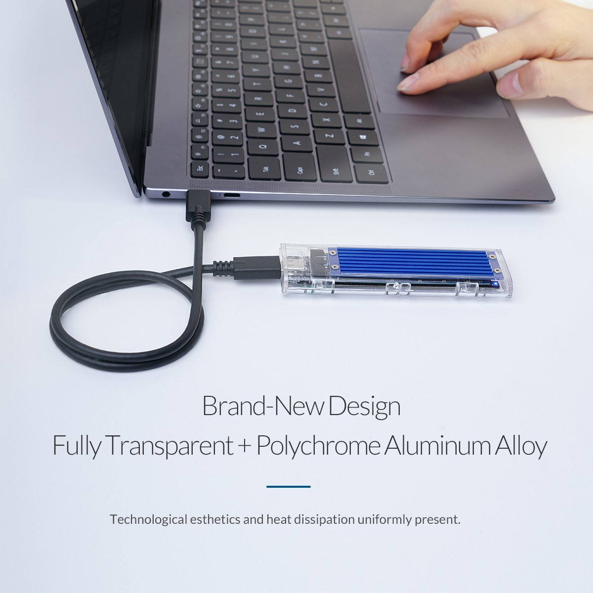 Външна кутия Orico TCM2-C3-BK Storage Case M.2 NVMe M-key USB 3.1 Type-C