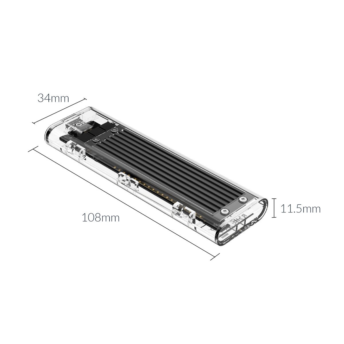 Външна кутия Orico TCM2F-C3-BK Storage Case M.2 SATA B-key 5 Gbps Black