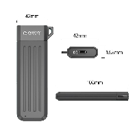 Външна кутия Orico MM2C3-GY Storage Case M.2 SATA B-key 6 Gbps Space Gray
