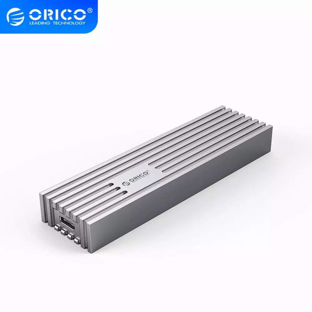 Външна кутия Orico FV35C3-G2-SV Storage Case M.2 NVMe M-key 10 Gbps Aluminum Heatsink Silver