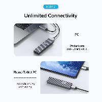Външна кутия Orico FV35C3-G2-SV Storage Case M.2 NVMe M-key 10 Gbps Aluminum Heatsink Silver