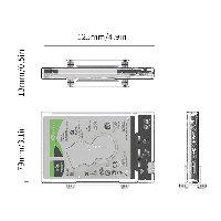 Външна кутия Orico 2159U3-CR Storage Case 2.5" USB 3.0 with Stand transparent