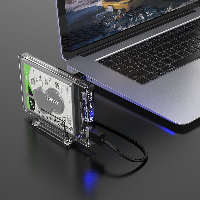 Външна кутия Orico 2159U3-CR Storage Case 2.5" USB 3.0 with Stand transparent
