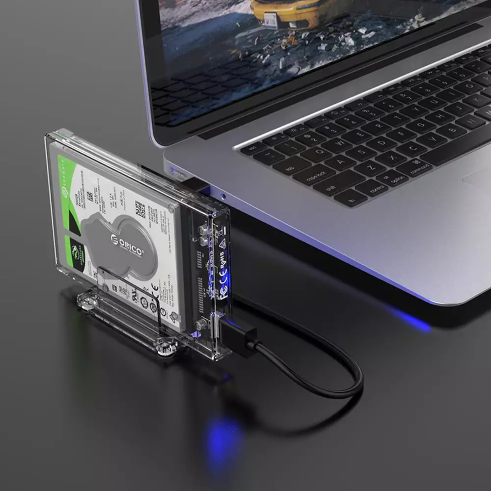 Външна кутия Orico 2159U3-CR Storage Case 2.5" USB 3.0 with Stand transparent