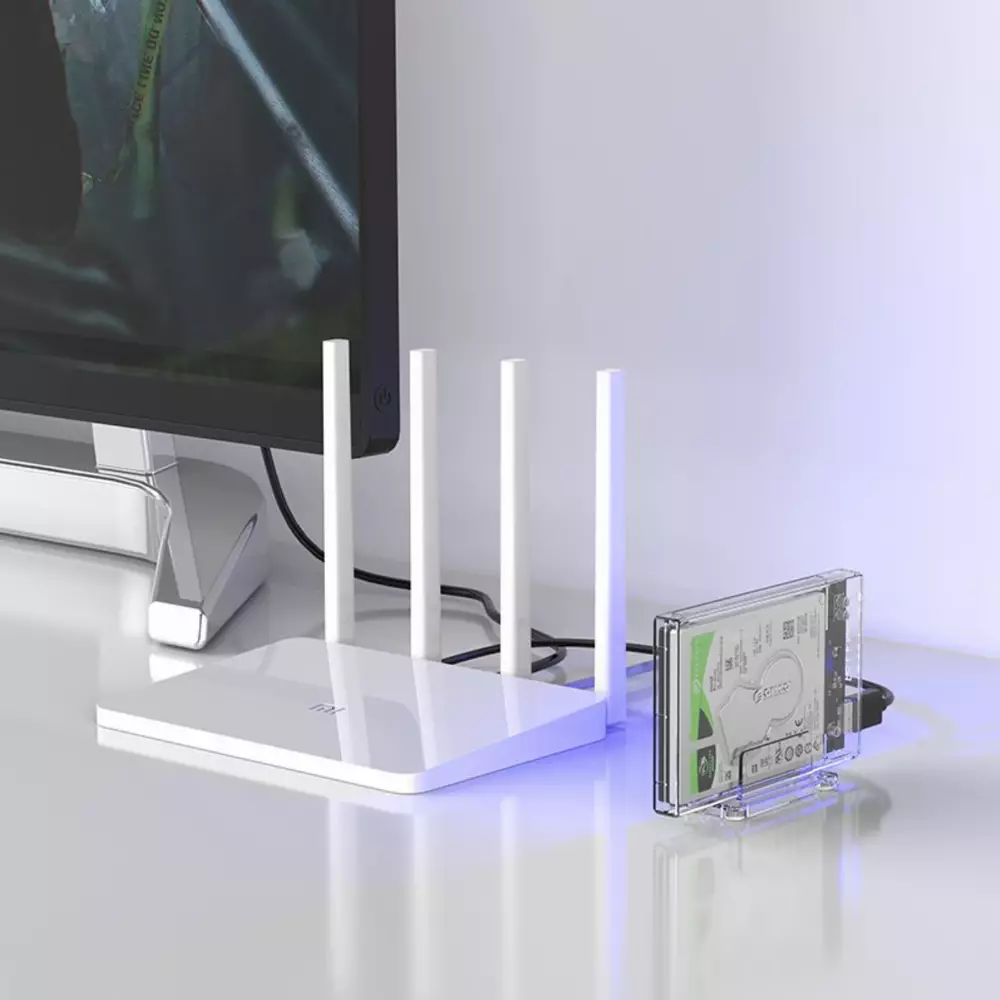 Външна кутия Orico 2159U3-CR Storage Case 2.5" USB 3.0 with Stand transparent