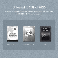 Външна кутия Orico 2159U3-CR Storage Case 2.5" USB 3.0 with Stand transparent