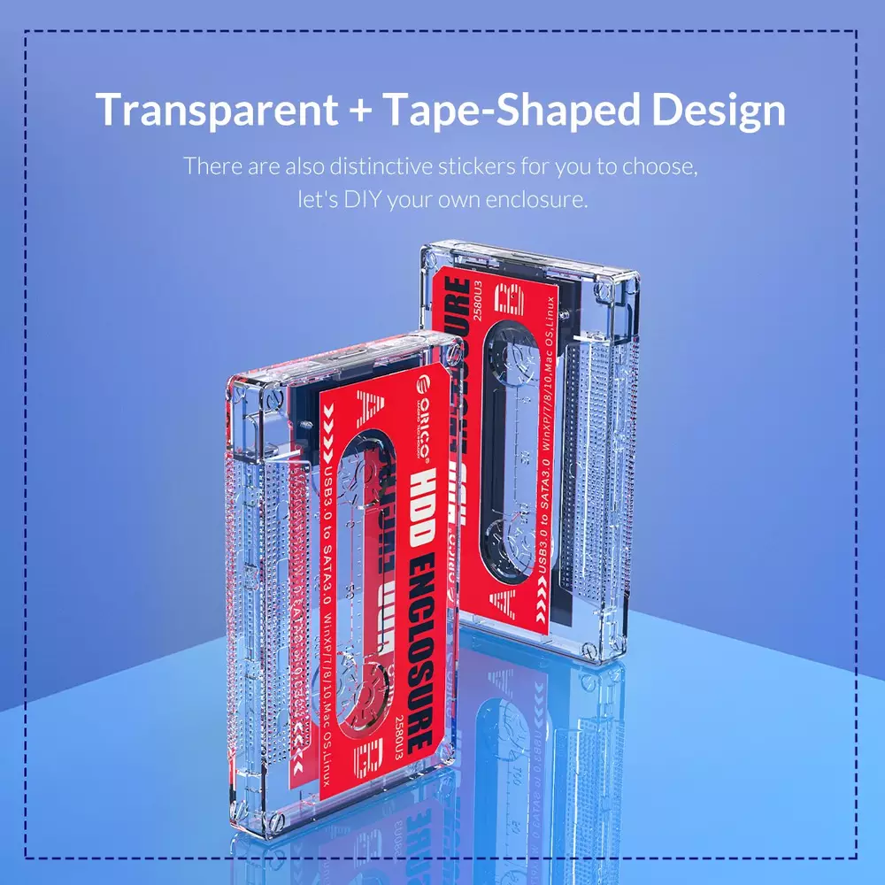 Външна кутия Orico 2580U3-CR Storage Case 2.5" USB 3.0 Retro Look