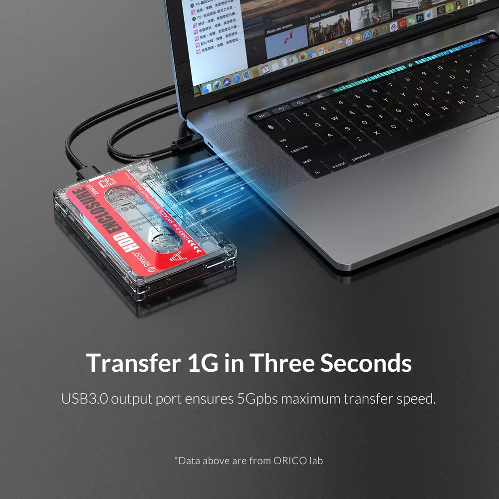 Външна кутия Orico 2580U3-CR Storage Case 2.5" USB 3.0 Retro Look