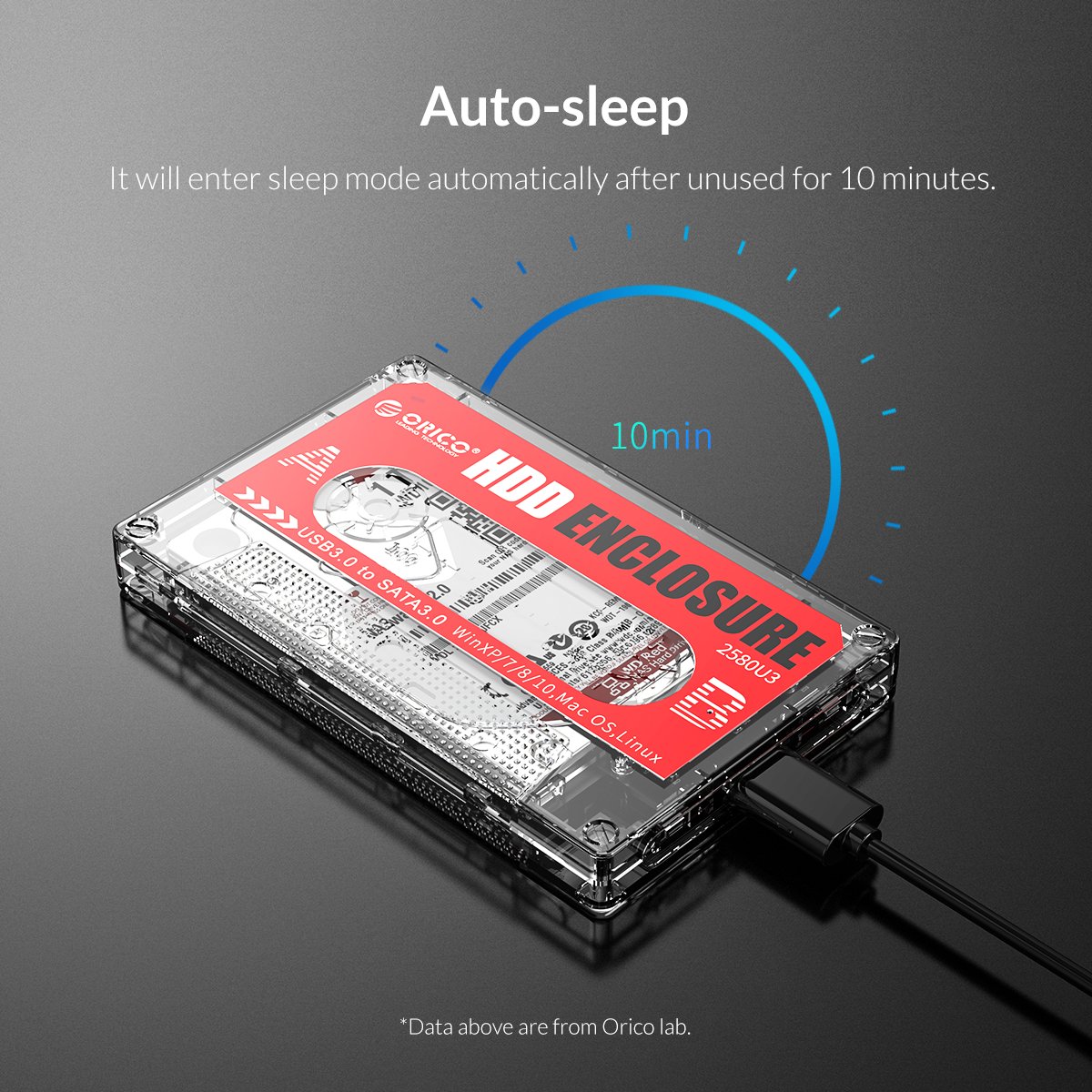 Външна кутия Orico 2580U3-CR Storage Case 2.5" USB 3.0 Retro Look