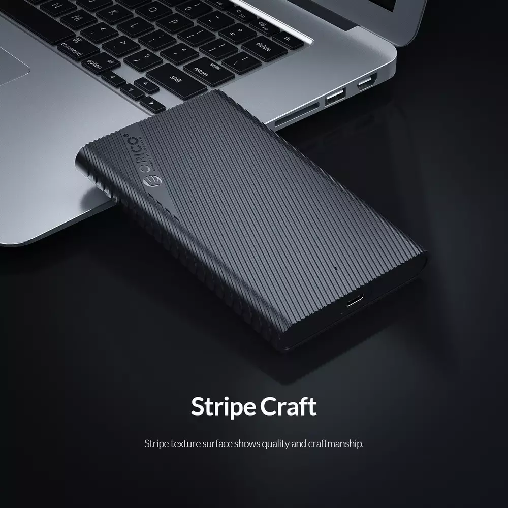 Външна кутия Orico 2521C3-BK Storage Case 2.5" USB Type-C Black