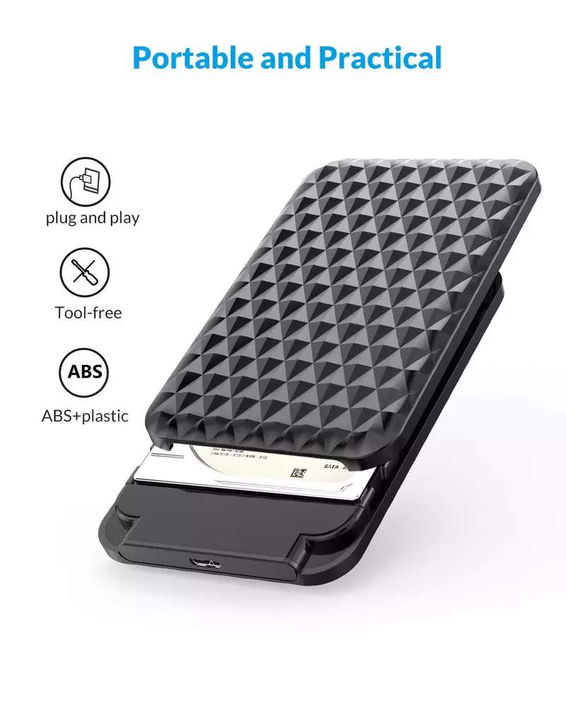 Външна кутия Orico 2520C3-BK Storage Case 2.5" USB Type-C Black 