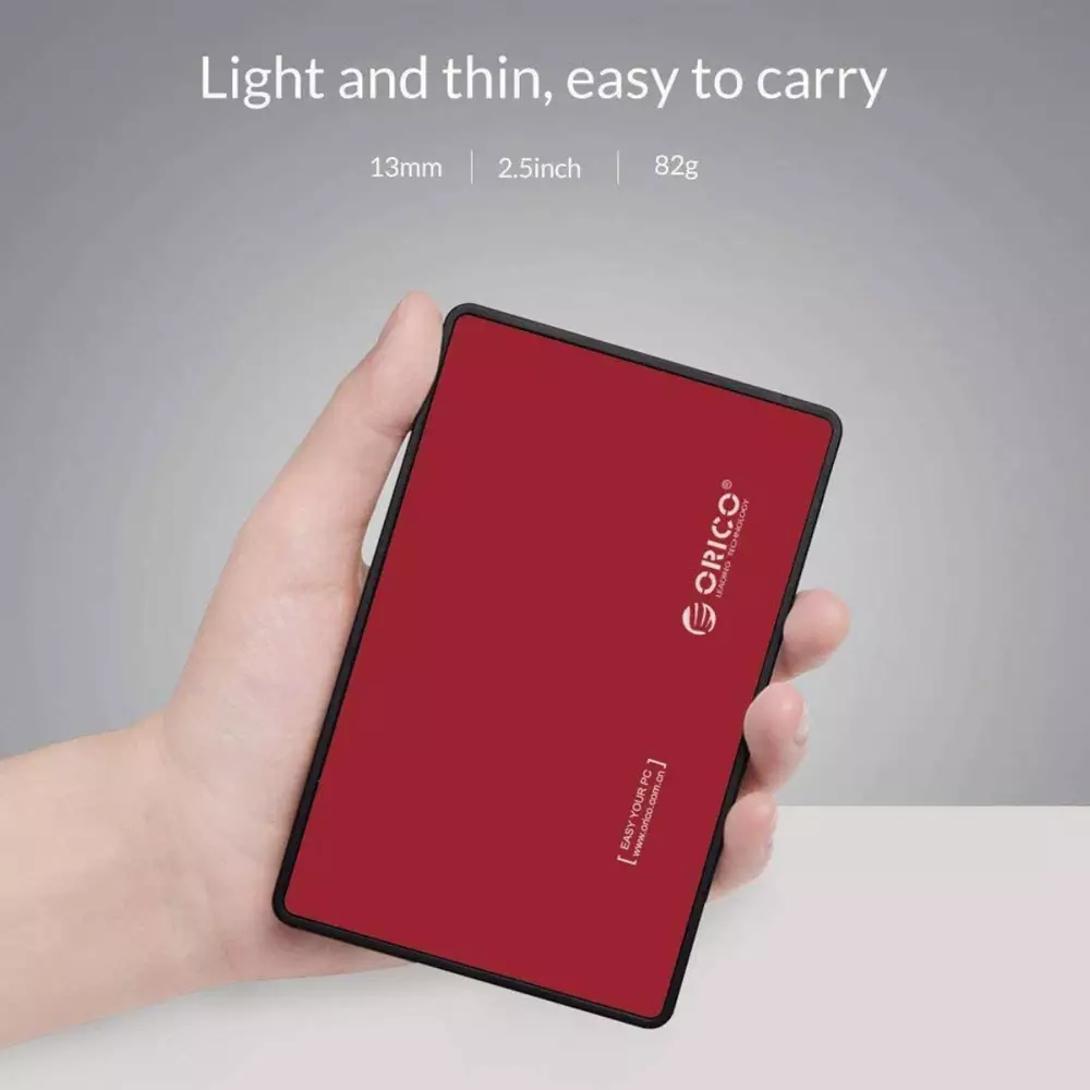 Външна кутия Orico 2588US3-V1-RD Storage Case 2.5" USB 3.0 Red
