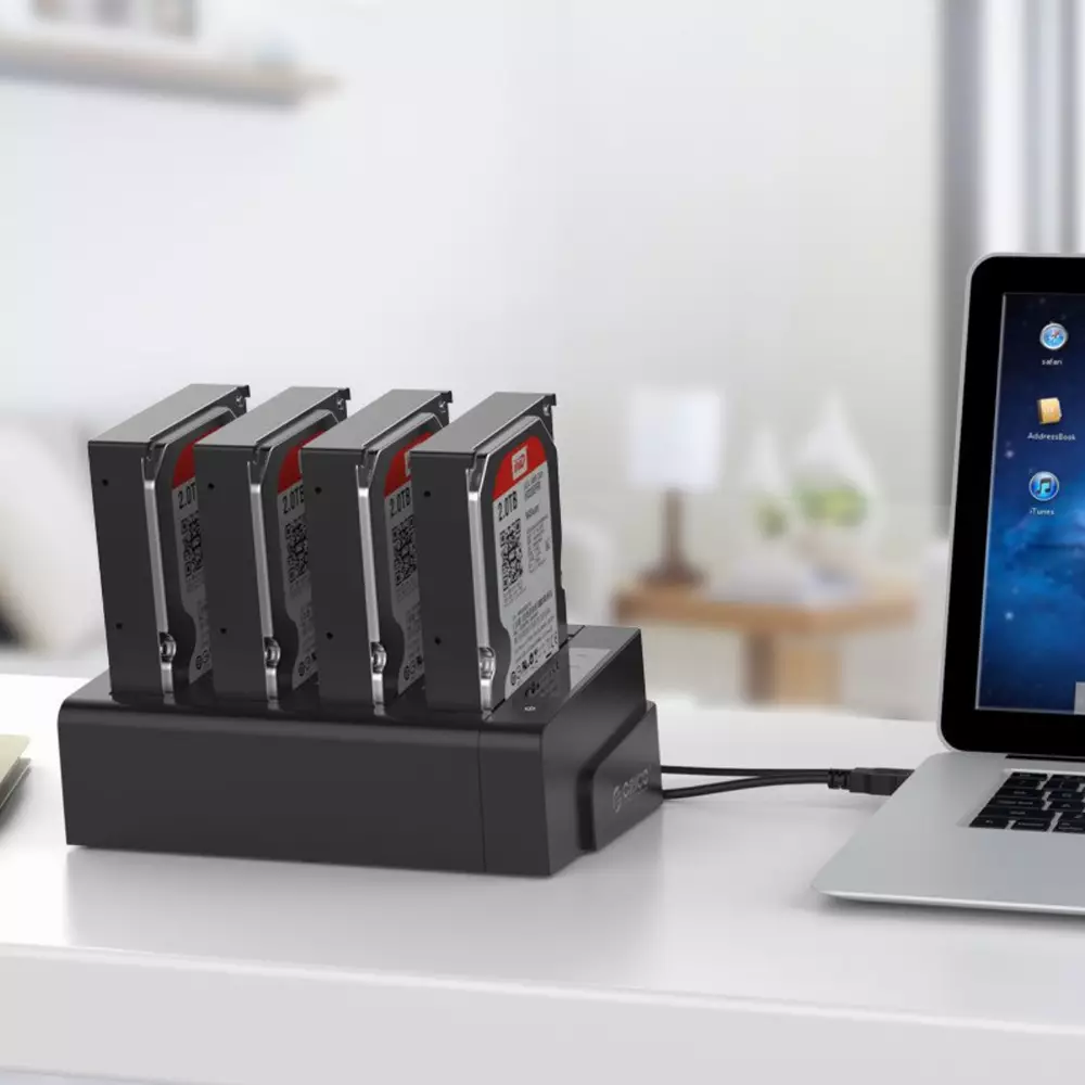 Докинг станция Orico 6648US3-C Storage HDD/SSD Dock/Duplicator 4 x 2.5" and 3.5" USB 3.0 Black