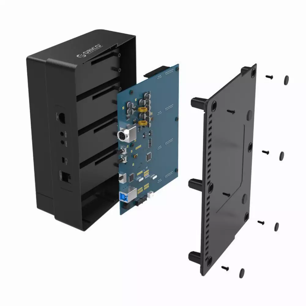 Докинг станция Orico 6648US3-C Storage HDD/SSD Dock/Duplicator 4 x 2.5" and 3.5" USB 3.0 Black