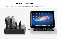 Докинг станция Orico 6648US3-C Storage HDD/SSD Dock/Duplicator 4 x 2.5" and 3.5" USB 3.0 Black