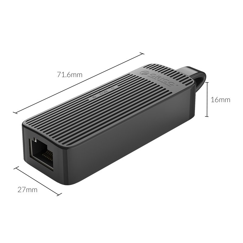 Адаптер Orico UTK-U3 USB 3.0 to LAN Gigabit 1000Mbps Black  