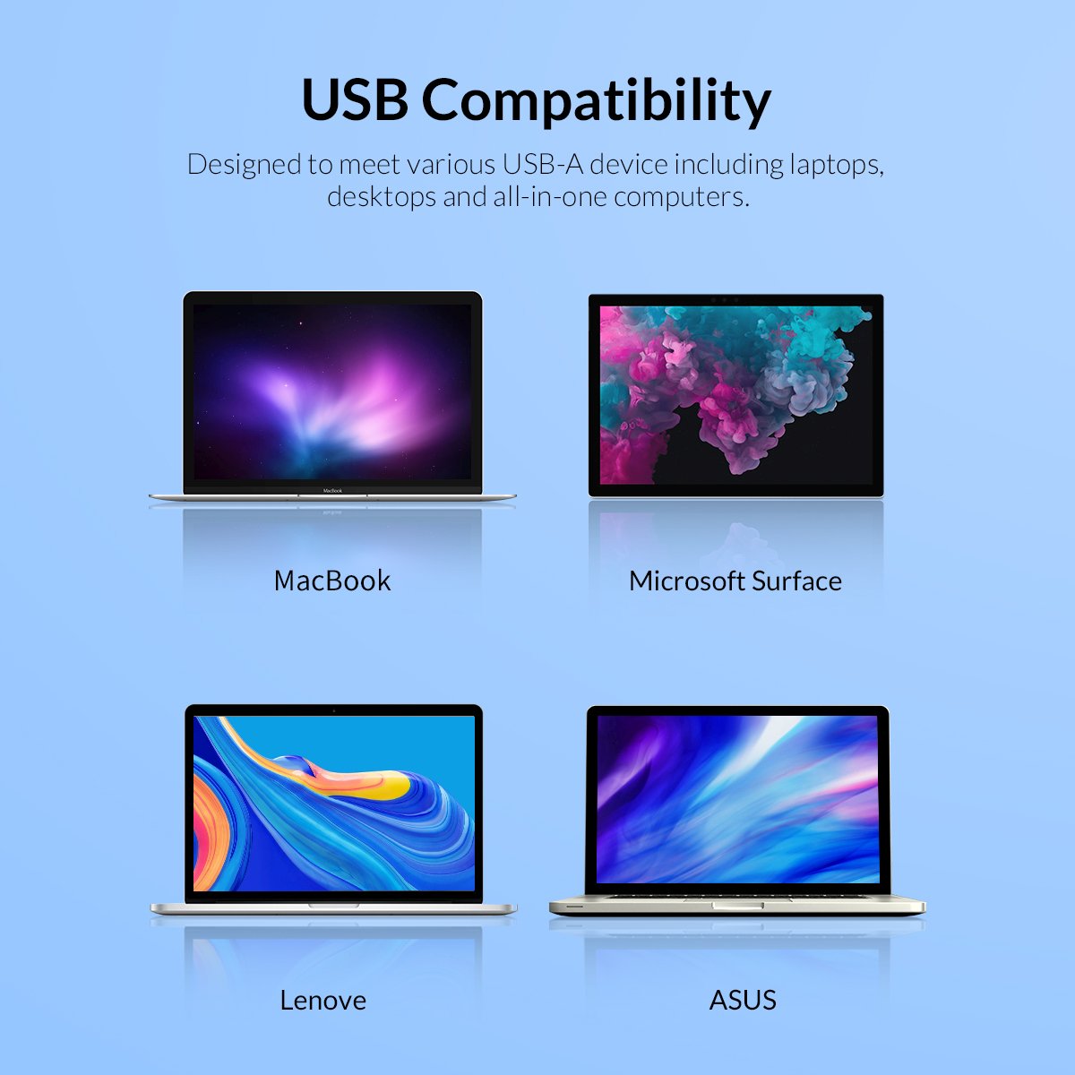 Адаптер Orico UTK-U3 USB 3.0 to LAN Gigabit 1000Mbps Black  