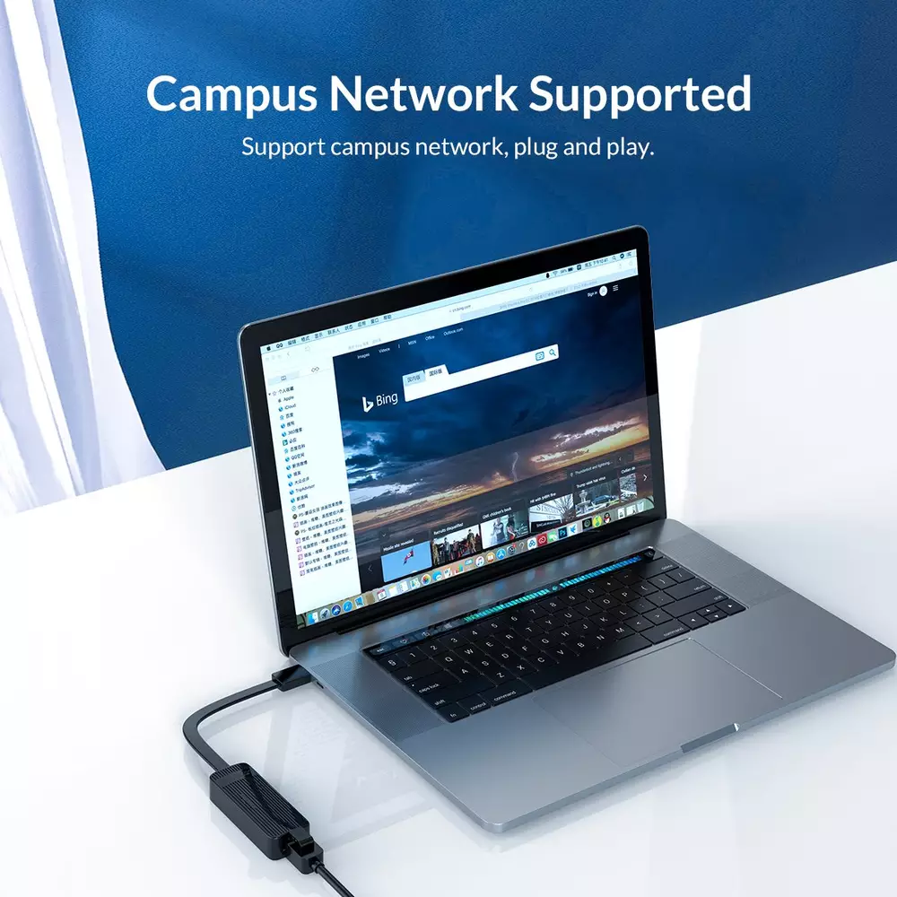 Адаптер Orico UTK-U2 USB to LAN 100Mbps Black