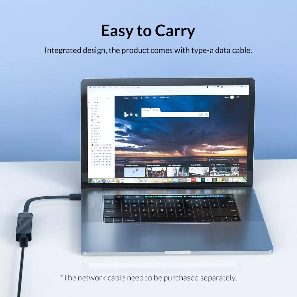 Адаптер Orico UTK-U2 USB to LAN 100Mbps Black 