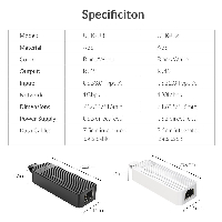 Адаптер Orico UTK-U2 USB to LAN 100Mbps Black 