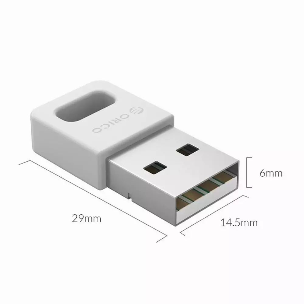 Блутут адаптер Orico BTA-409-WH Bluetooth 4.0 USB Adapter White  