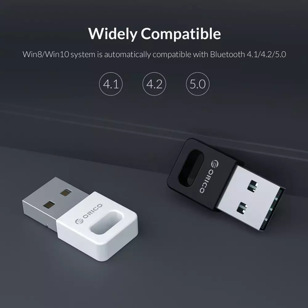 Блутут адаптер Orico BTA-409-WH Bluetooth 4.0 USB Adapter White  