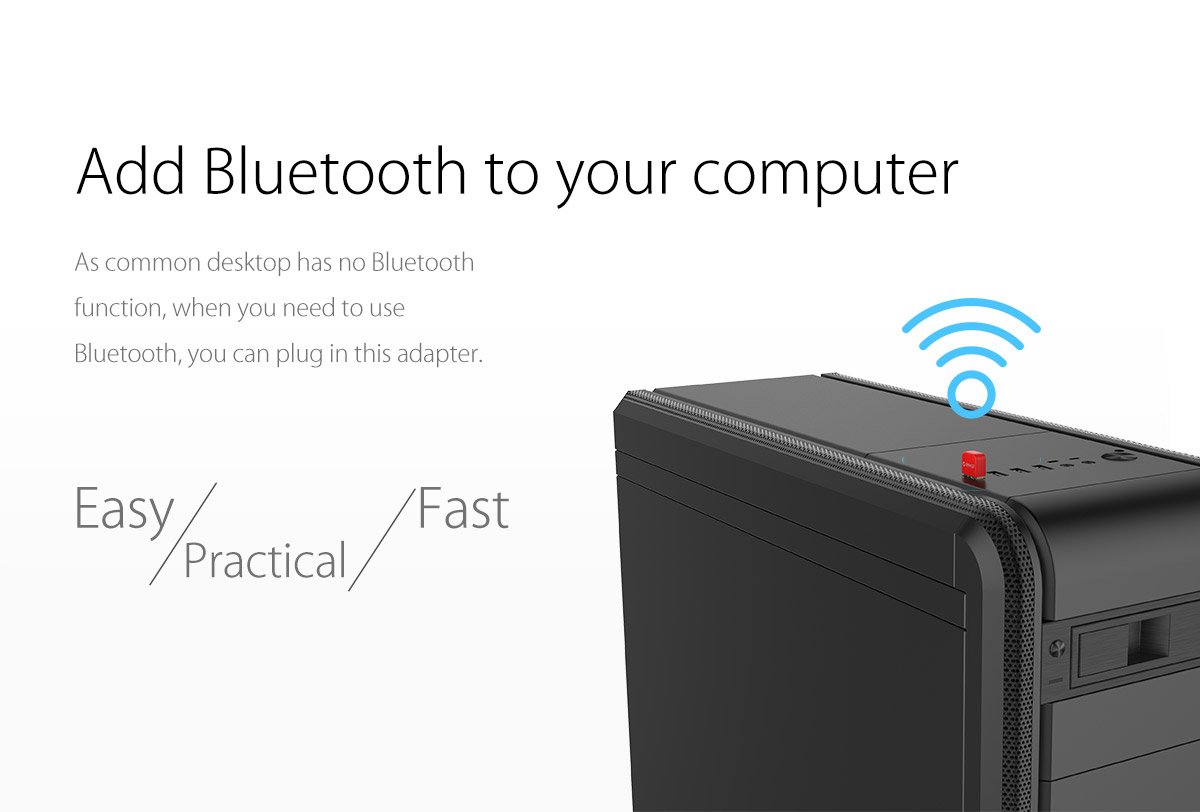 Блутут адаптер Orico BTA-403-BK Bluetooth 4.0 USB Adapter Blue 