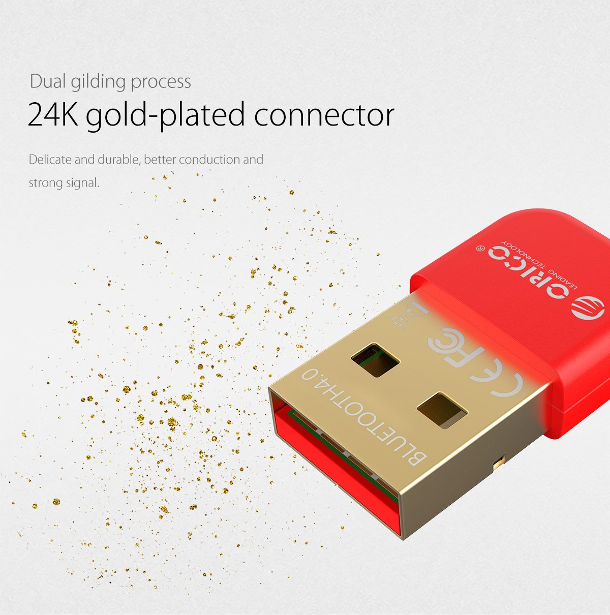 Блутут адаптер Orico BTA-403-BK Bluetooth 4.0 USB Adapter Blue 