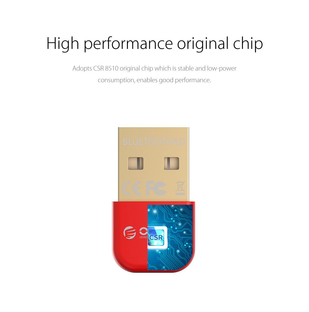 Блутут адаптер Orico BTA-403-BK Bluetooth 4.0 USB Adapter Blue 